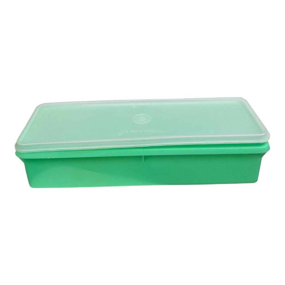 Tupperware Green Vegetable Celery Keeper 892-5 Rectangle Lid 993-4